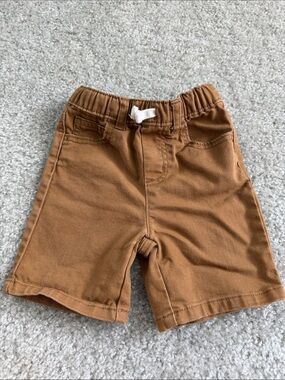 wonder nation Brown Pull-On Shorts with Drawstring